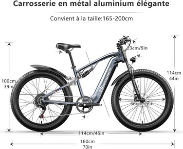 Електровелосипед  Shengmilo MX05 26" 48V 17.5Ah 7-шв. (сріблясто-сірий)