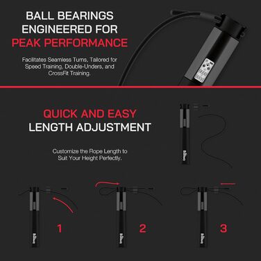 Фітнес-скакалка Bisonbody Smart Jump Rope зі скакалкою з додатком 2 режими функцій Класичні 3-метрові скакалки та шортболи без скакалки Скакалка Bluetooth із додатком Fitdays для безперебійного відстеження прогресу