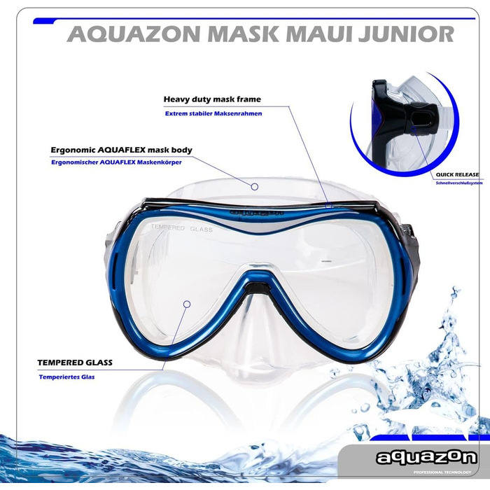 Окуляри AQUAZON Maui - Clear Look, силікон, 7-12 років