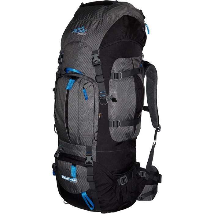 Туристичний рюкзак Tashev Outdoors Mount 100+20 л з дощовиком, фронтальне та верхнє завантаження, для жінок і чоловіків, виготовлений в ЄС