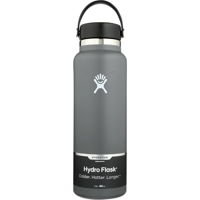 Гідрофляга Hydro Flask 1,1 л, нержавіюча сталь, вакуумна ізоляція, широка горловина, герметична кришка, колір Stein