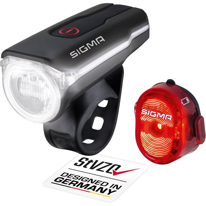Набір велосипедних фар SIGMA Aura 60 USB/Nugget II, акумуляторні, переднє і заднє світло, StVZO