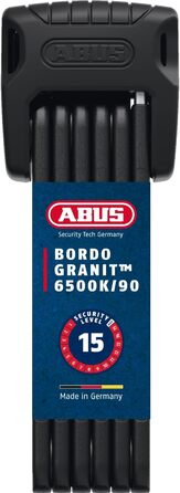 Складаний велосипедний замок ABUS Bordo Granit 6500K з тримачем SH, циліндр XPlus, рівень захисту 15, довжина 90 см