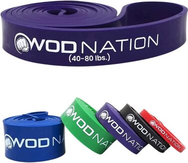 Еластична стрічка для підтягувань WOD Nation 41 дюймів – петля для підтягувань, фітнесу, кросфіту, розтяжки та мобільності