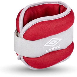 Манжети Umbro Weight - Обважнювачі для ніг і рук - 2 шт. и по 1000Gr - регулюються за допомогою Velcro - Зручна посадка (червоний)