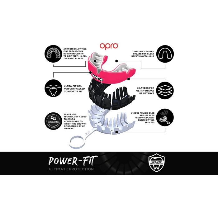 Капа спортивна OPRO Power-Fit унісекс молодь/дорослі Німеччина