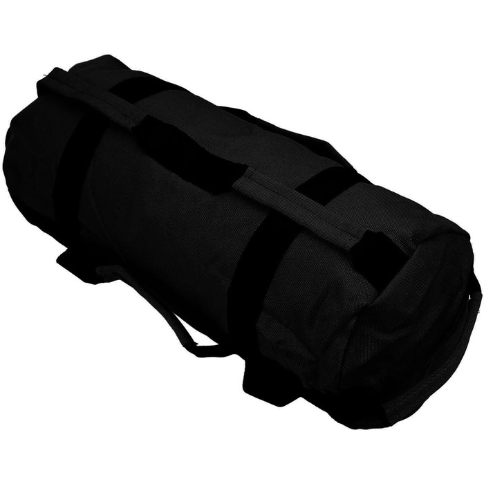 Спортивна сумка Septpenta Sturdy Sandbag, 6 ручок, тренувальний мішок з піском з підкладкою, багатофункціональна фітнес-вага для важкої атлетики, передні присідання, веслування в нахилі, біг на спині чорний