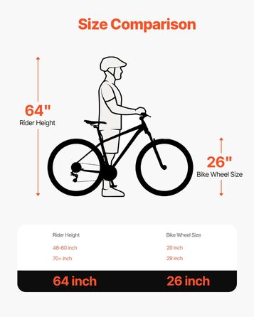 Гірський велосипед VEVOR MTB 26 дюймів, 21 швидкість, алюмінієва рама, повна підвіска, комфортне сідло, для чоловіків і жінок, для трейлів і снігу