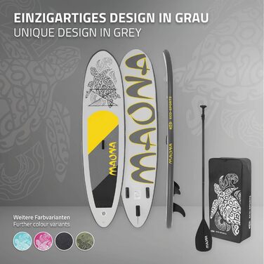 Надувна SUP дошка Maona 308 см, бірюзова/чорна/рожева/сіра/оливкова, з алюмінієвим веслом, комплект для сапсерфінгу, дошка для веслування, серфборд із ПВХ