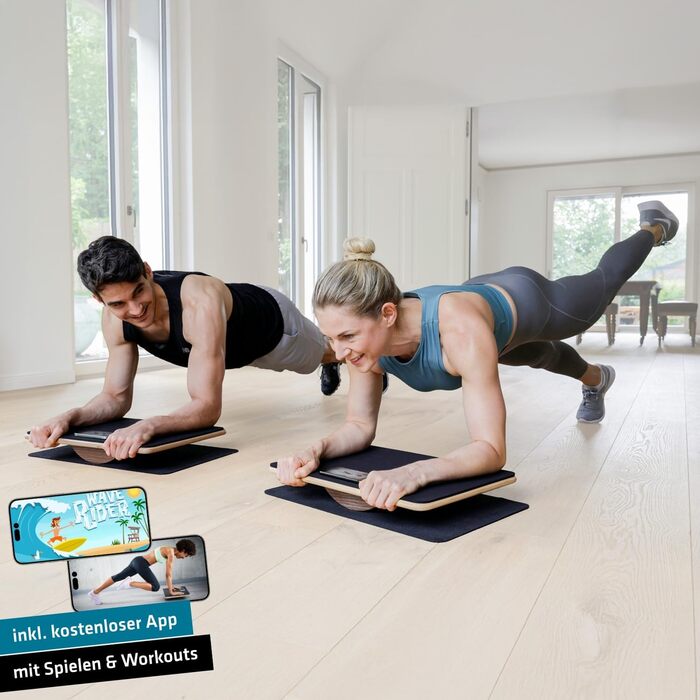 Plankpad PRO – баланс-борд для планки з безкоштовним фітнес-додатком, ігрові тренування для фітнесу та балансу