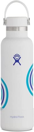 Термобутилка HYDRO FLASK 621 мл Refill For Good, вакуумна нержавіюча пляшка для води, спортивна, з герметичною кришкою Flex, стандартне горлечко, біла