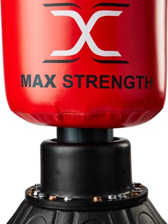 Боксерська груша Max Strength, вільно стояча, 1,8 м, міцна, з цільовою стійкою, ідеально підходить для кікбоксингу, боксу, різних бойових мистецтв та тренувального обладнання ММА 183 см Чорний