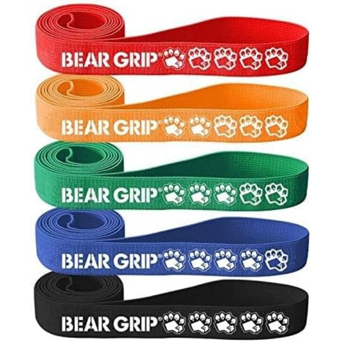 BEAR GRIP – текстильні стрічки для підтягувань, йоги та кросфіту, мобільність, фітнес-резинки
