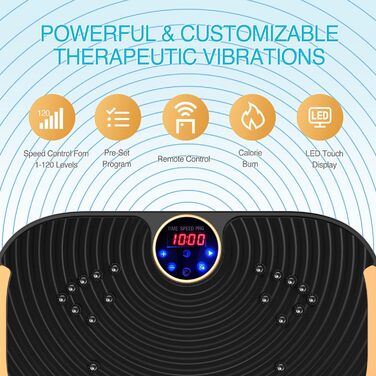 Тренажер AXV Vibration Plate для схуднення та тонізації - чорний