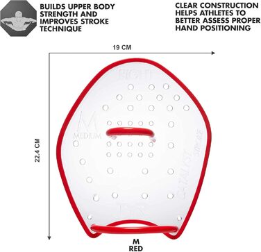 Весло тренувальне TYR Catalyst Stroke XS, червоне