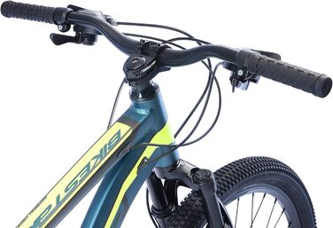 Алюмінієвий гірський велосипед BIKESTAR Hardtail Shimano 21 швидкісна передача, дискове гальмо 27,5 дюймові шини 14, 16, 18 дюймова рама Alu MTB СПРОБУЙТЕ БЕЗ РИЗИКУ 16-дюймовий кадр Синьо-зелений