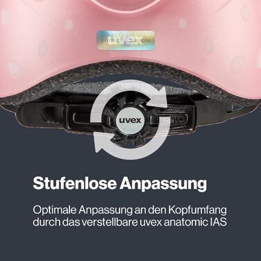 Дитячий велошолом uvex Kid 2 cc, легкий, регульований розмір, з можливістю встановлення LED-ліхтаря