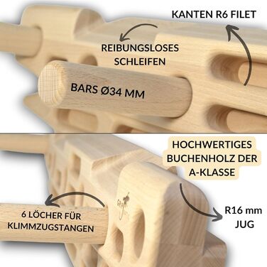 Підвісна дошка GRIPNATIC FingerPeg 1.0 - Бук - вантажопідйомність 120 кг