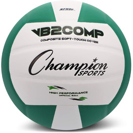 Офіційний волейбольний м'яч Champion Sports VB з композитної синтетичної шкіри - кілька кольорів (зелений/білий)