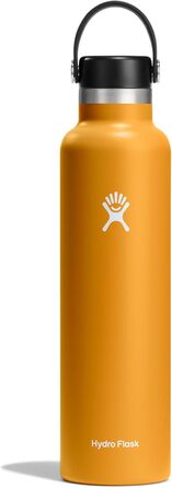 Термобутилка Hydro Flask 709 мл, вакуумна, сталева, з кришкою Flex, порошкове покриття, стандартна горловина, колір Fossil