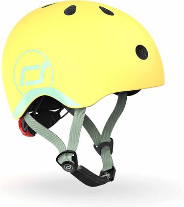 Дитячий шолом Scoot and Ride з регульованими ремінцями, матове покриття, розмір XXS, LED-світло, м'яка флісова підкладка для додаткового захисту