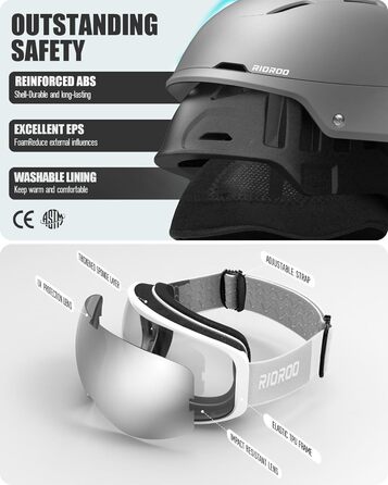 Шоломи і окуляри RIOROO, регульовані, для підлітків, снігові види спорту