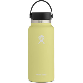 Термобутилка HYDRO FLASK 946 мл з нержавіючої сталі, вакуумна, спортивна, з герметичною кришкою Flex Cap, широким горлом, для води, ананасова, підходить для посудомийки