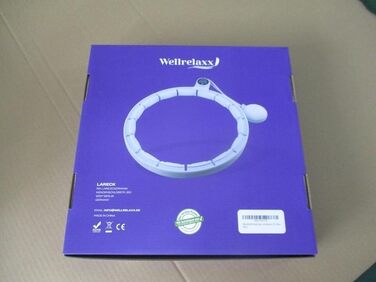 Переможець тесту WELLRELAXX Smart Hula Hoop Тихий і обертається з лічильником Хула-хуп з ваговим м'ячем Окружність 75-110см Шина Hullahub з м'ячем для веселих тренувань Хула-хуп для дорослих