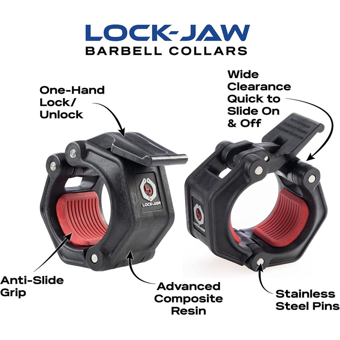 Комір для штанги Lock-Jaw OLY 2, червоний