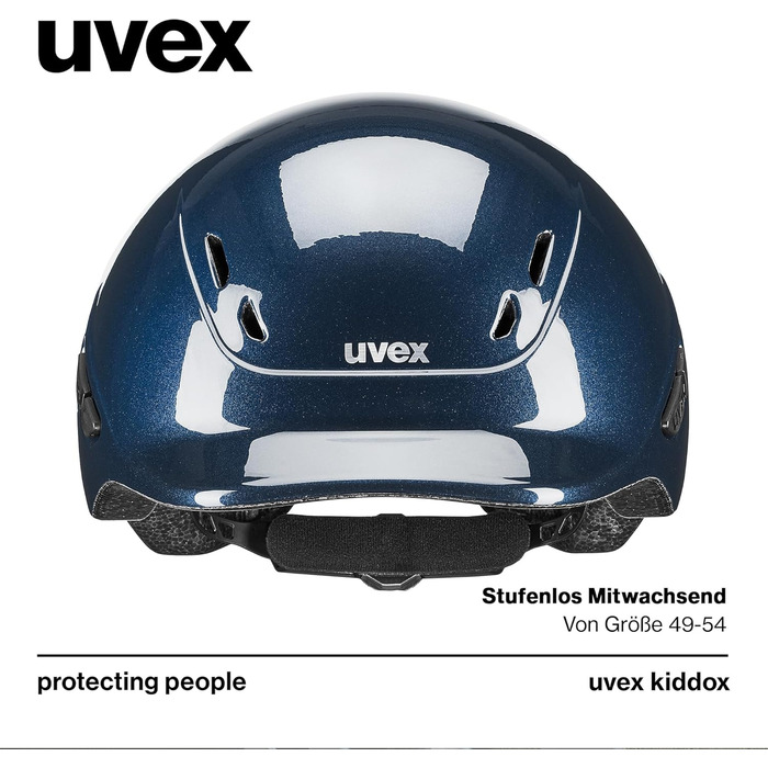 Дитячий кінний шолом uvex kiddox, легкий, з індивідуальним регулюванням розміру, оптимальною вентиляцією, глянцевий
