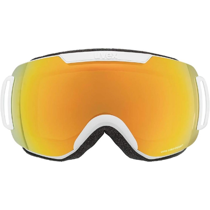 Гірськолижні окуляри Uvex Unisex Downhill 2000 Cv (Упаковка з ук) (One Size, білий килимок/оранжево-зелений)