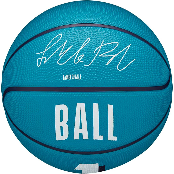 Баскетбол на відкритому повітрі WILSON NBA Player Icon розмір 7 74,9 см і міні-розмір (3, м'яч LaMelo)