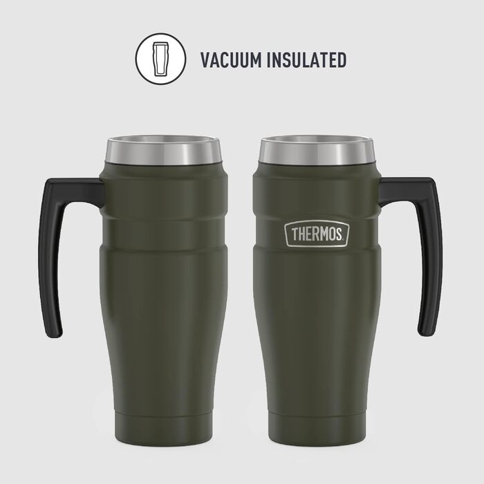 Термокружка Thermos Stainless King 473 мл, армійсько-зелена, нержавіюча сталь