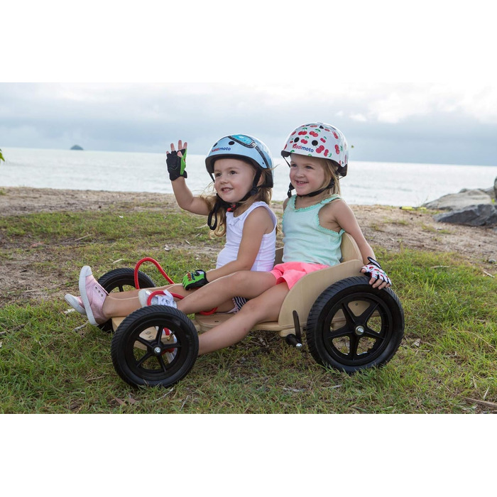 Дитячий велосипедний шолом Kiddimoto Goggle Pilot M, 53-58 см, синій, для дітей 5-12 років