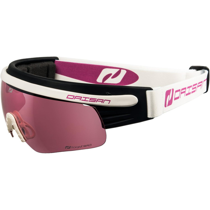 Спортивні окуляри Daisan Cross Country Ski Goggles Nordic Goggles (Білий, Рожевий Сріблястий Дзеркальний Кіт. 1)