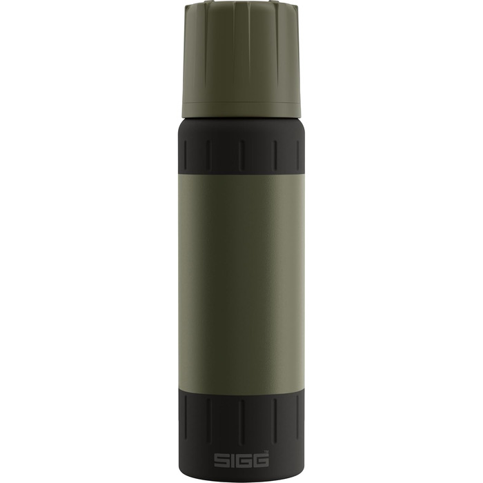 Термос SIGG Alpine Star 0.75 л – ізольована пляшка для напоїв, нержавіюча сталь 18/8, зелений, утримує тепло 20 годин, холод 72 години, для кемпінгу та подорожей, з чашкою, герметичний, без BPA