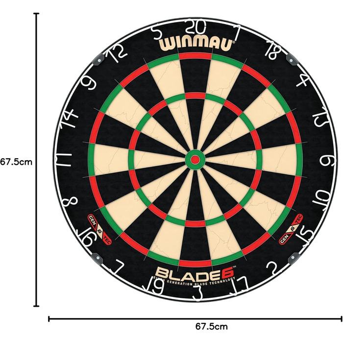 Дошка для дартсу WINMAU Blade 6 з об'ємним звучанням + 2 набори дартсу