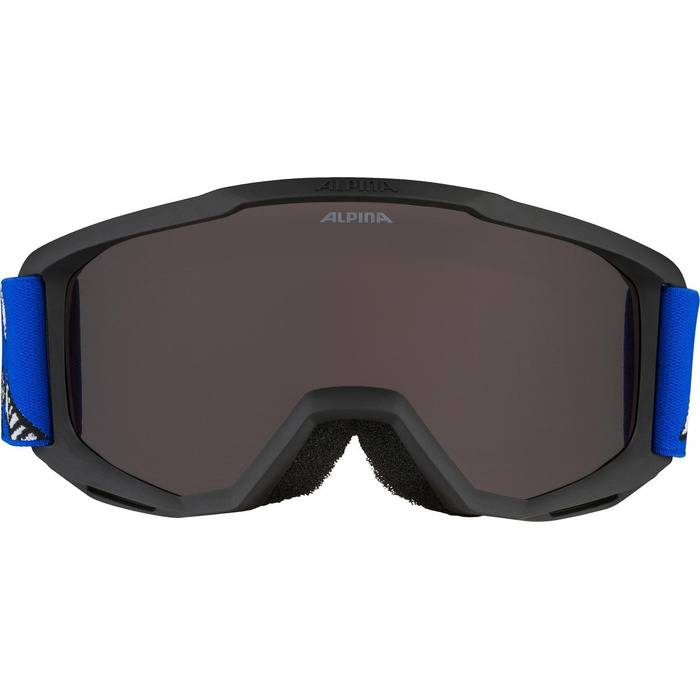 Окуляри ALPINA Kid Piney Ski Goggles, One Size, чорно-сині матові