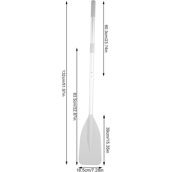 Весло надувне Cocoarm Алюміній 2 шт. (2xBlade2xRod)