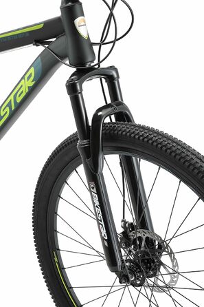 Гірський велосипед BIKESTAR Hardtail Shimano 21 швидкісна передача, дискове гальмо 26, шини 27.5, 29 дюймів 15 17 19-дюймова рама MTB Кадр 15 (кадр 17', 27,5 чорний)