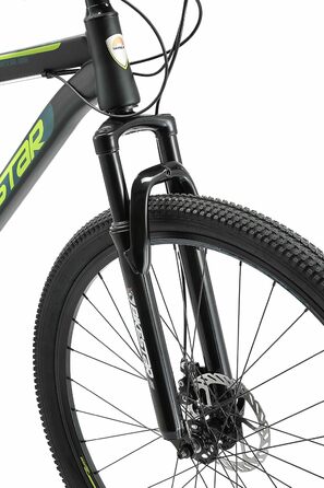 Гірський велосипед BIKESTAR Hardtail Shimano 21 швидкісна передача, дискове гальмо 26, шини 27.5, 29 дюймів 15 17 19-дюймова рама MTB Кадр 15 (Кадр 19', 29 чорний)