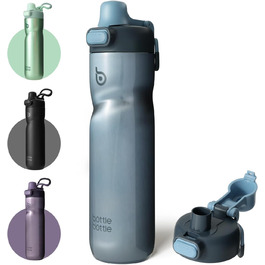 Термобутилка BOTTLE BOTTLE 680 мл з ручкою і клапаном, спортивна, герметична, для велосипеда, подорожей, синя