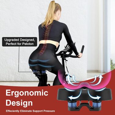 Велосипедне сідло збільшеного розміру, сумісне з Peloton Bike/Bike+, широке комфортне сидіння для чоловіків і жінок, заміна для шосейного, спін-байка, круїзера