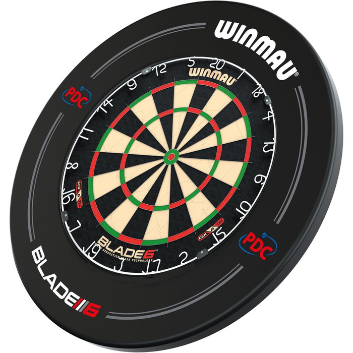 Набір дартбордів WINMAU Blade 6 зі світлодіодною, об'ємною та очеською лінією