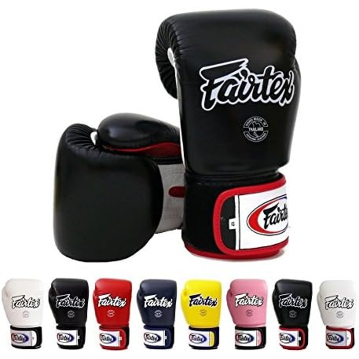 Боксерські рукавички Fairtex BGV1 - чорно-біло-червоні