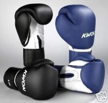Боксерські рукавички Kwon Fitness 8OZ/10OZ, сині/білі