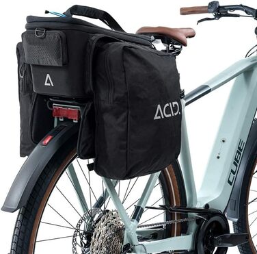 Велосипедна багажна сумка acid Trunk City 8+16 л Rilink, чорна