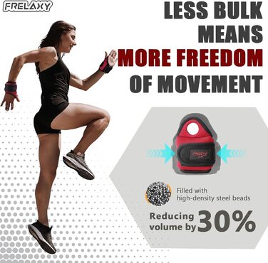 Обважнювачі для зап'ясть Frelaxy з петлею для великого пальця, 2 x 0,9 кг, 2 x 1,4 кг, для бігу, йоги, силових тренувань, чоловіків і жінок