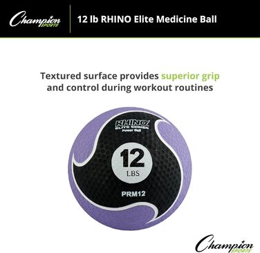 Медбол Champion Sports Rhino Elite 5,4 кг, фіолетовий