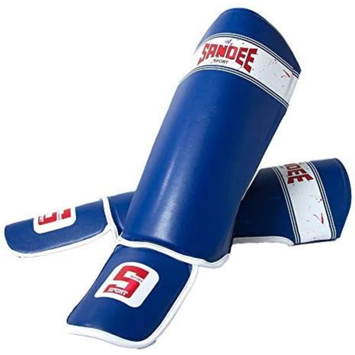 Щитки Sandee Muay Thai для дорослих - сині, розмір L-XL